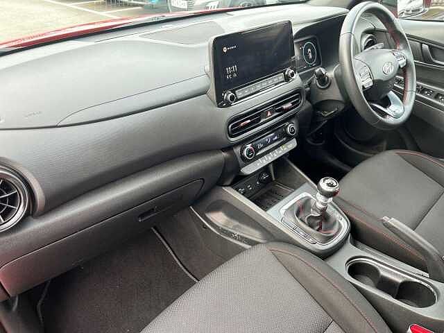 Hyundai KONA 1.0 T-GDi MHEV N Line SUV 5dr Petrol Hybrid Manual Euro 6 (s/s) (120 ps) Red