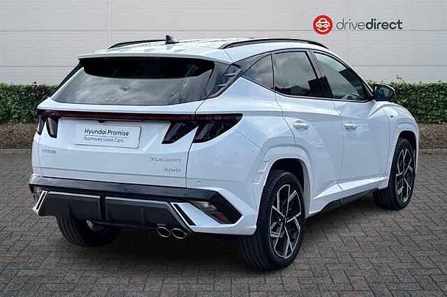 Hyundai TUCSON 1.6 T-GDi N Line SUV 5dr Petrol Hybrid Auto Euro 6 (s/s) (215 ps) White
