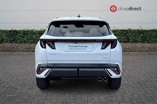 Hyundai TUCSON 1.6 T-GDi N Line SUV 5dr Petrol Hybrid Auto Euro 6 (s/s) (215 ps) White