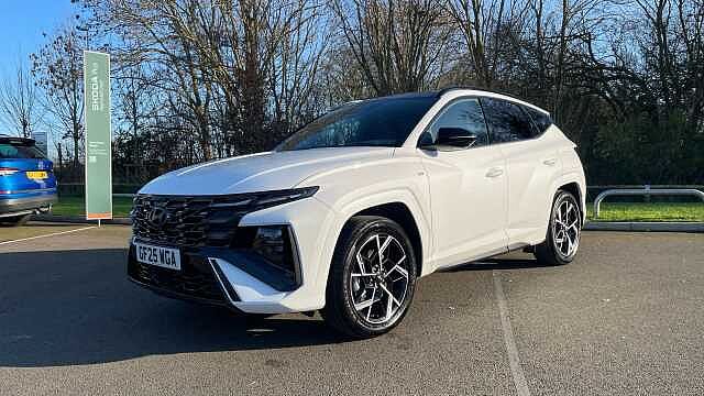 Hyundai TUCSON 1.6 T-GDi 13.8kWh N Line S SUV 5dr Petrol Plug-in Hybrid Auto Euro 6 (s/s) (253 White
